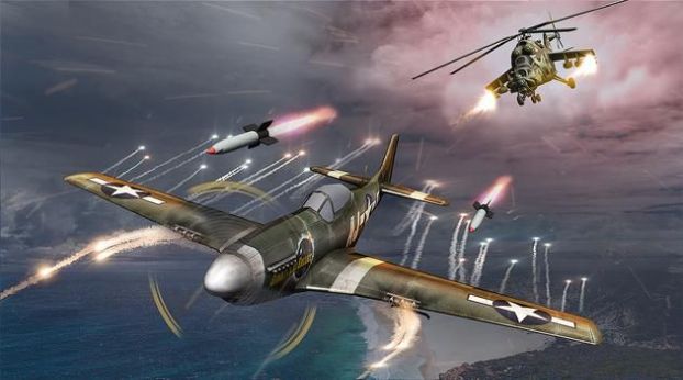 武装猎鹰直升机3D战场游戏-插图1